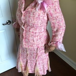 Rickie Freeman Teri Jon 2pc Designer Suit Sz 8